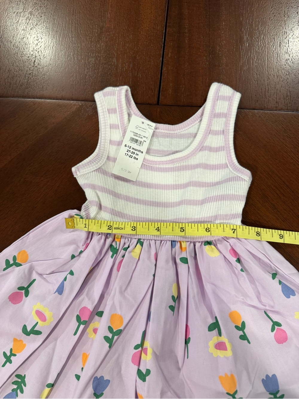 GAP Lavender Striped Tank Floral Dress